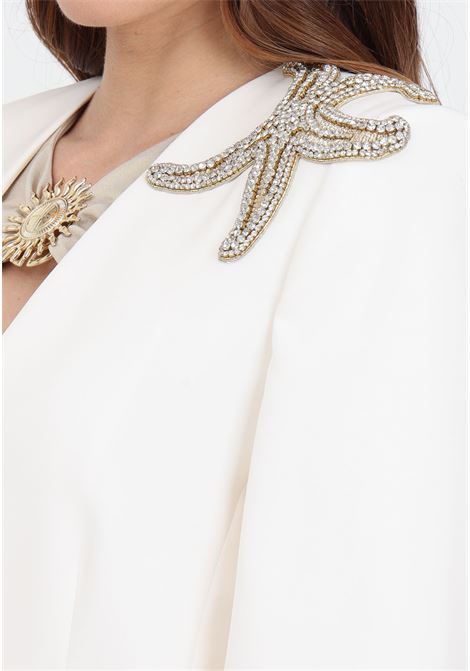 White women's blazer with starfish application with rhinestones ALMA SANCHEZ | GIACCA JAMESPANNA